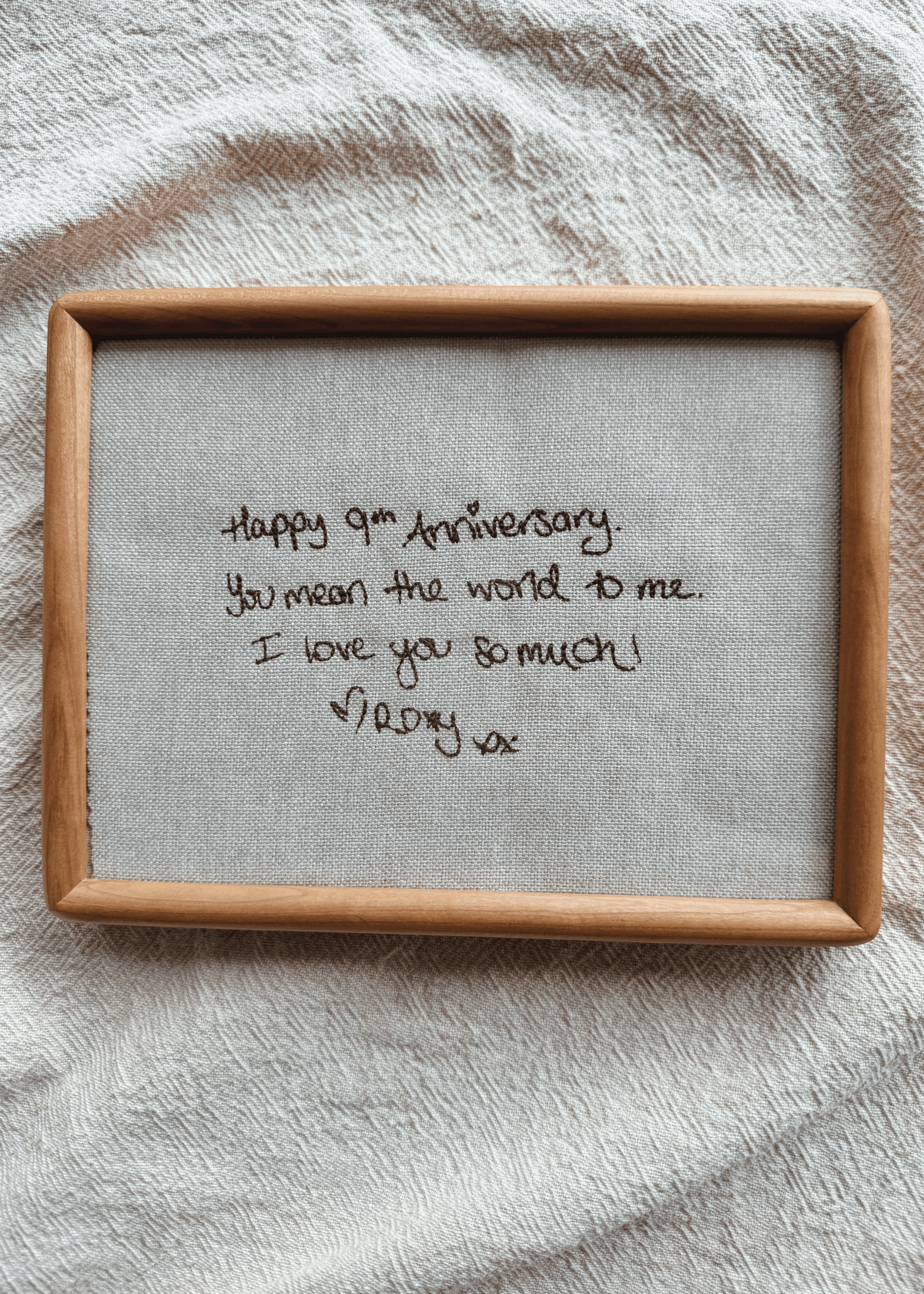 Personalised Handwriting Embroidery